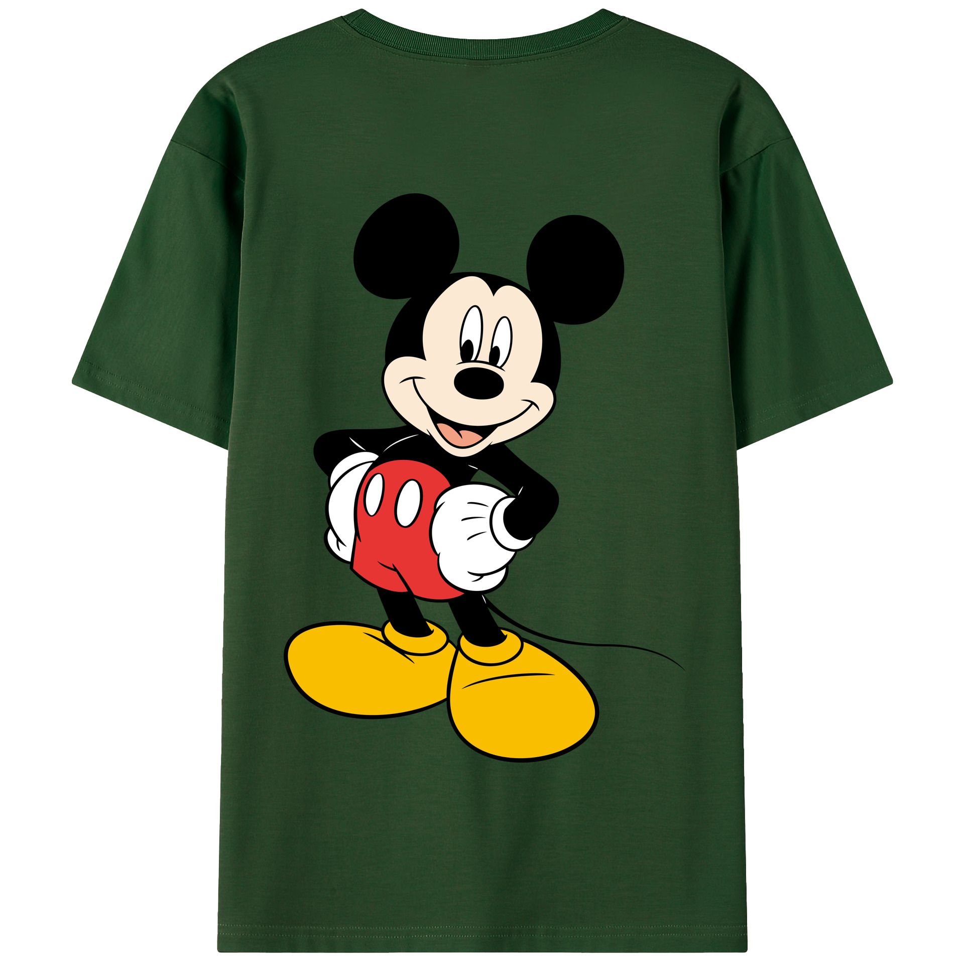 （画像用） ミッキーマウス Mickey Mouse 綿100％半袖Tシャツ（背面プリント）